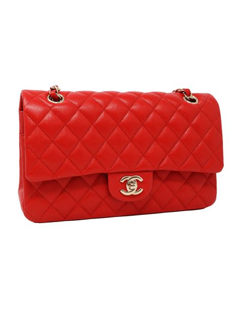 red chanel flap|chanel flap bag vs double.